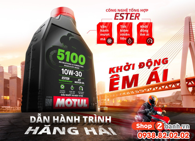 Yamaha exciter 155 thay nhớt motul 5100 10w30 chạy phố có được không - 2