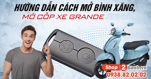 Hướng dẫn cách mở bình xăng mở cốp xe grande 2025 - 1