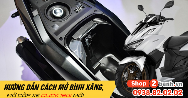 Hướng dẫn cách mở bình xăng mở cốp xe click 160i mới 2025 - 1