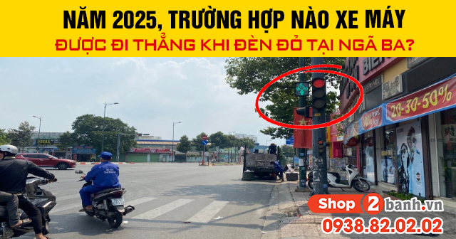 Năm 2025 trường hợp nào xe máy được đi thẳng khi đèn đỏ tại ngã ba - 1