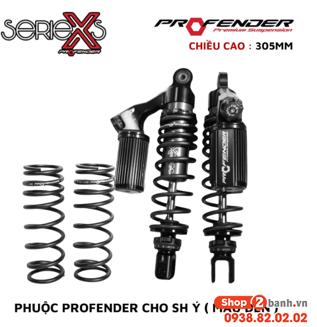 Phuộc profender x series cho sh ý nvx 155 aerox cao 305mm chính hãng - 4