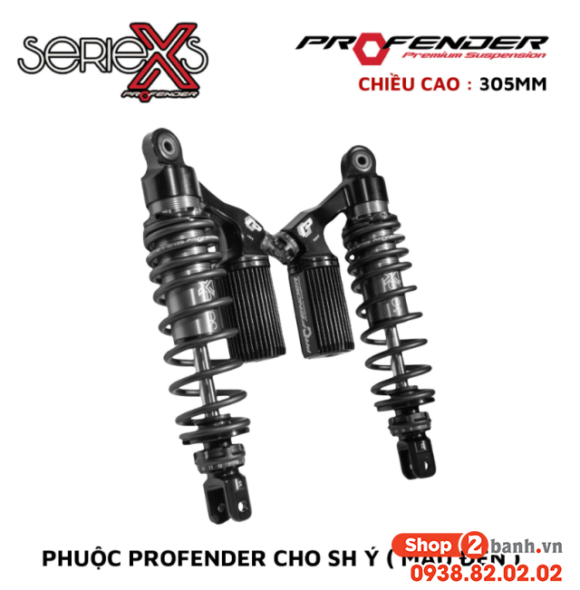 Phuộc profender x series cho sh ý nvx 155 aerox cao 305mm chính hãng - 2