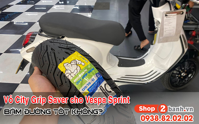 Vỏ michelin city grip saver cho vespa sprint có bám đường tốt không - 1