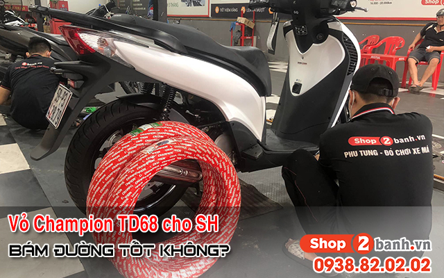 Xe sh 125i-160i thay vỏ champion td68 có bám đường tốt không - 1