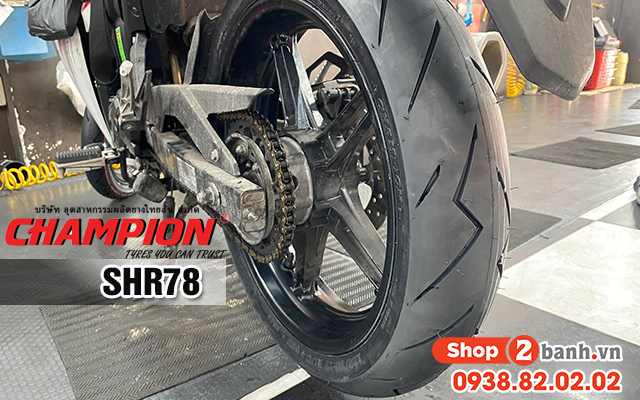 Exciter 155 thay vỏ champion shr78 có bám đường tốt không - 2