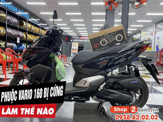 Phuộc sau xe vario 160 cứng giảm xóc kém phải làm sao - 1