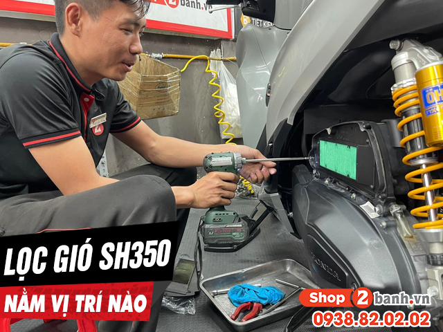Lọc gió xe sh350i nằm ở đâu bao lâu thì nên thay mới - 1