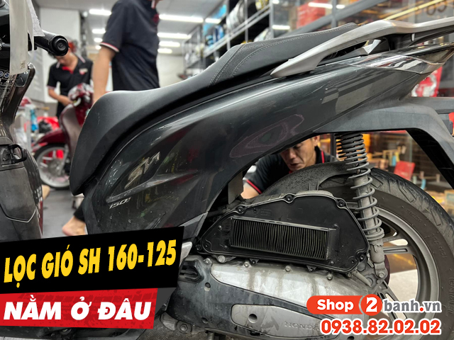 Lọc gió xe sh 160i-125i 4val nằm ở đâu bao lâu thì nên thay mới - 1