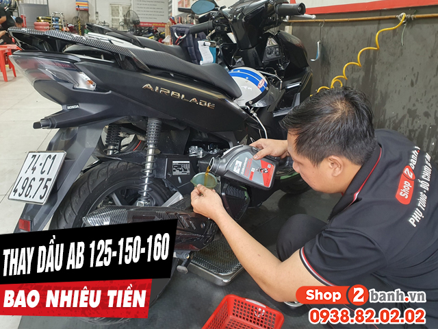 Giá thay dầu xe máy honda airblade 125-150-160 bao nhiêu tiền - 1