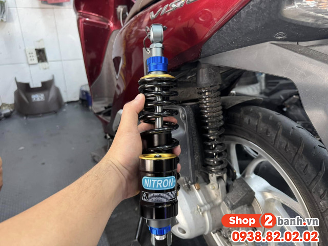 Phuộc sau xe vision cứng giảm xóc kém phải làm sao - 4