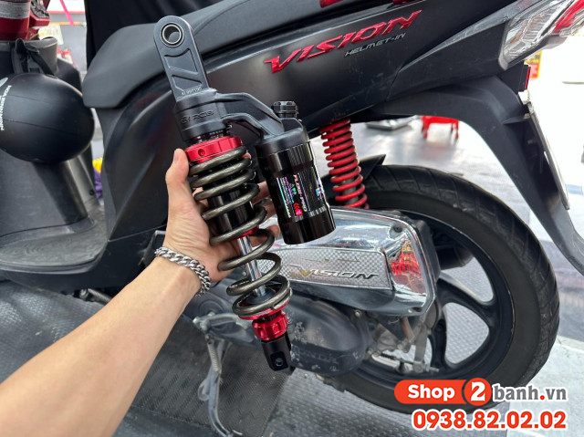 Phuộc sau xe vision cứng giảm xóc kém phải làm sao - 6