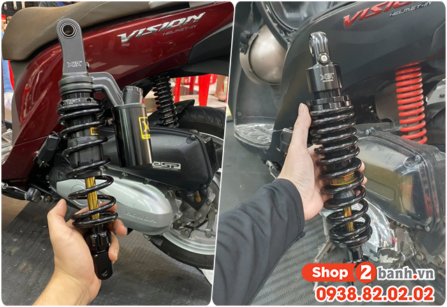 Phuộc sau xe vision cứng giảm xóc kém phải làm sao - 5