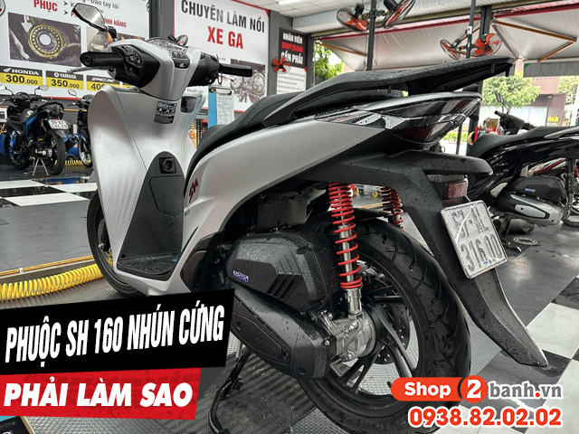 Phuộc sau xe sh 160i cứng giảm xóc kém phải làm sao - 1