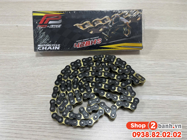 Bộ nhông sên dĩa pro-bike tán đúc vàng đen cho exciter 150 42t 428hs - 3