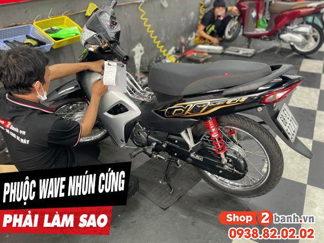Phuộc sau xe wave cứng giảm xóc kém phải làm sao - 1
