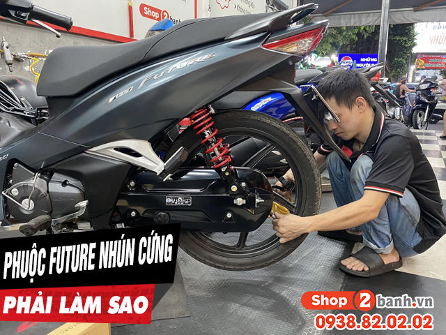 Phuộc sau xe future led cứng giảm xóc kém phải làm sao - 1