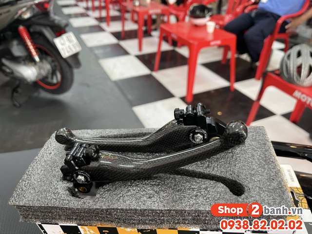 Tay thắng carbon cho honda air blade abs 2020 pcx - 1