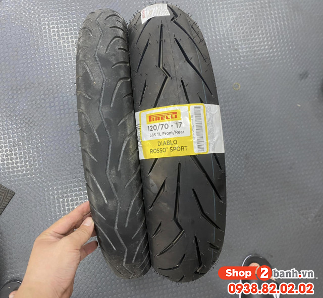 Vỏ pirelli 12070-17 diablo rosso sport - 1