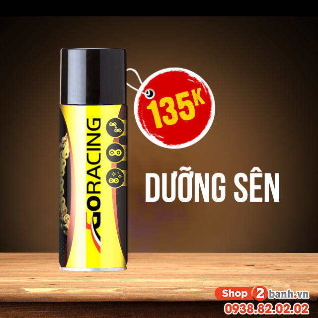 Chai xịt bôi trơn sên goracing - 2