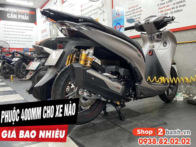 Phuộc 400mm dành cho xe máy nào giá bao nhiêu - 1