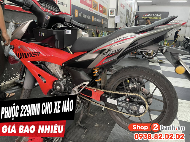 Phuộc 229mm dành cho xe máy nào giá bao nhiêu - 1