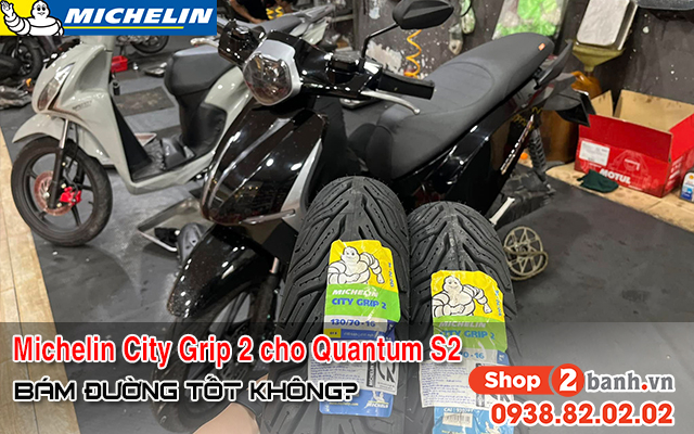 Xe điện datbike quantum s2 thay lốp michelin city grip 2 bám đường tốt không - 1