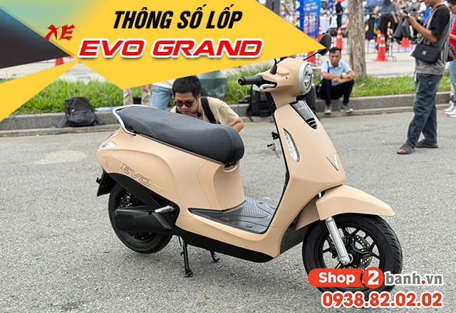 Thông số vỏ xe evo grand size bao nhiêu thay vỏ nào phù hợp - 1