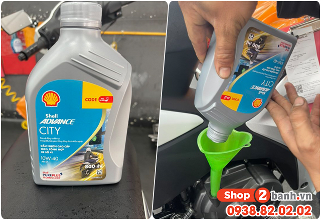 Xe sirius 115 thay nhớt shell advance city 10w40 chạy có bốc không - 3