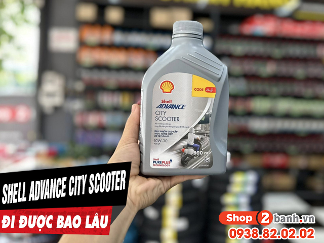 Nhớt shell advance city scooter chạy được bao nhiêu km thì mới thay - 1