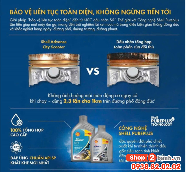 Nhớt shell advance city có tốt không thay cho xe nào phù hợp - 2