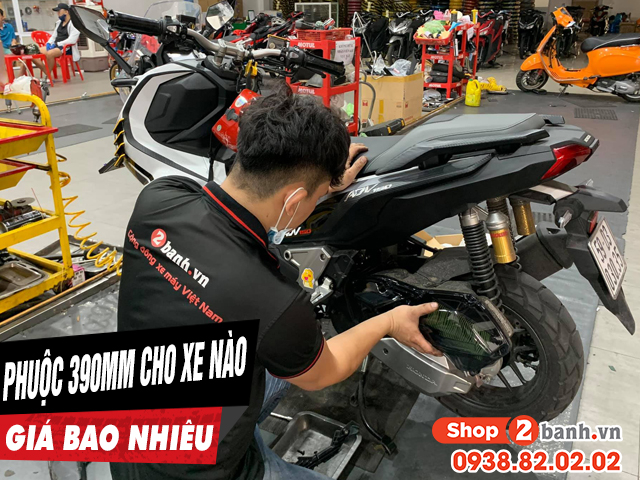 Phuộc 390mm dành cho xe máy nào giá bao nhiêu - 1