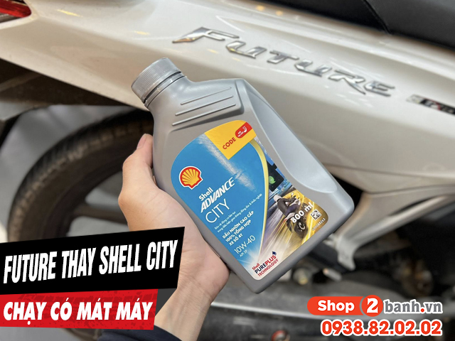 Xe future led thay nhớt shell advance city 10w40 đi có mát máy không - 1