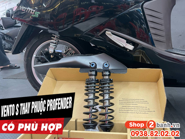 Xe điện vento s thay phuộc profender max series 335mm có phù hợp - 1