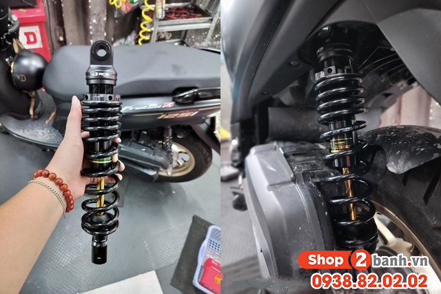 Phuộc rcb c2 đen ty vàng cho honda vario click chính hãng - 5