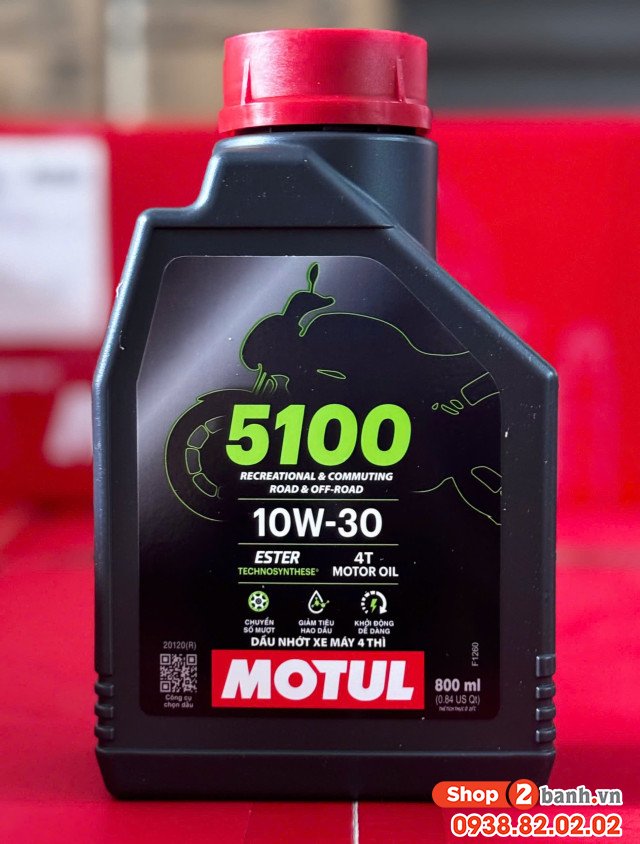Nhớt motul 5100 4t 10w30 08l - 1