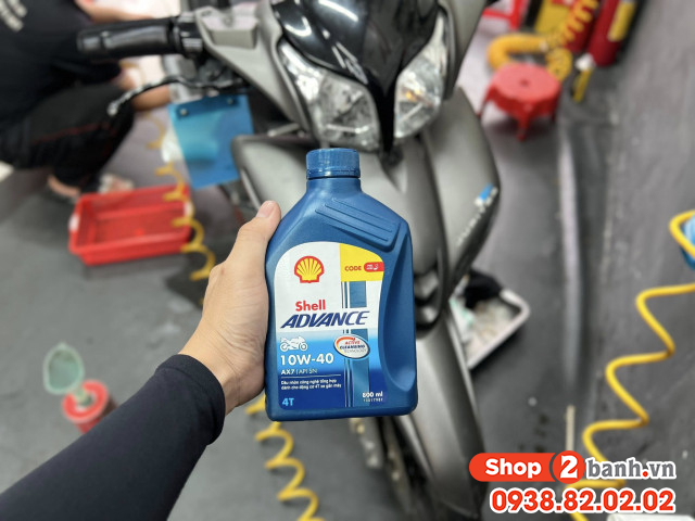 Xe sym angel 110 chạy roda thì thay nhớt máy như thế nào - 6