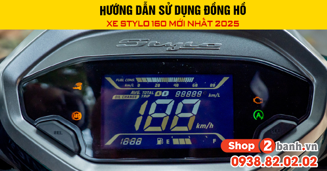 Hướng dẫn sử dụng đồng hồ xe stylo 160 mới nhất - 1