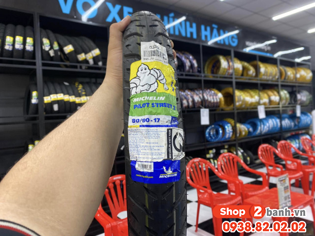 Vỏ michelin pilot street 2 size 8090-17 - 1