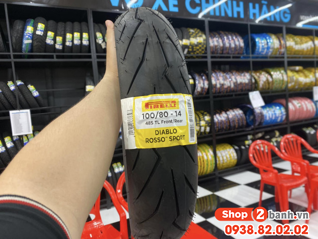 Vỏ pirelli 10080-14 diablo rosso sport - 1