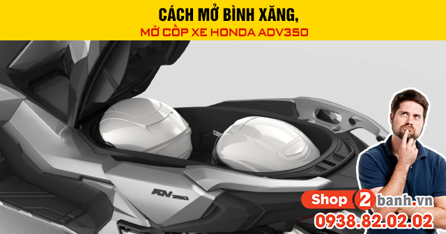 Cách mở bình xăng mở cốp xe honda adv350 - 1