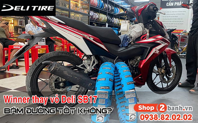 Honda winner thay vỏ deli sb170 có bám đường tốt không - 1