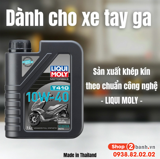 Nhớt liqui moly t410 scooter 10w40 1l - 2