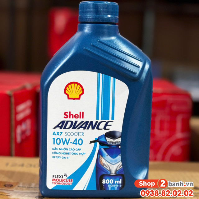 Nhớt shell advance ax7 scooter 10w40 08l - 1