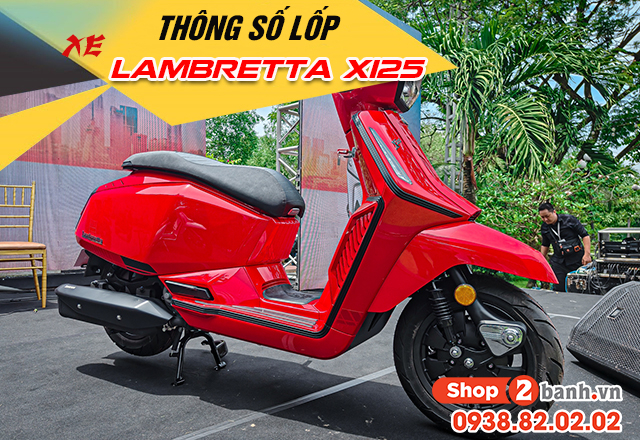 Vỏ xe lambretta x125 size bao nhiêu nên thay vỏ nào tốt - 1