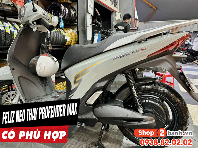 Xe điện feliz neo thay phuộc sau profender max 335 có phù hợp không - 1