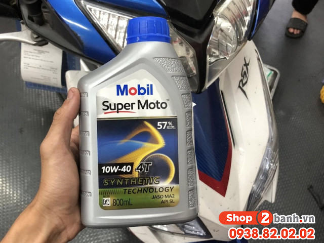 Nhớt mobil super moto 10w40 800ml - 1