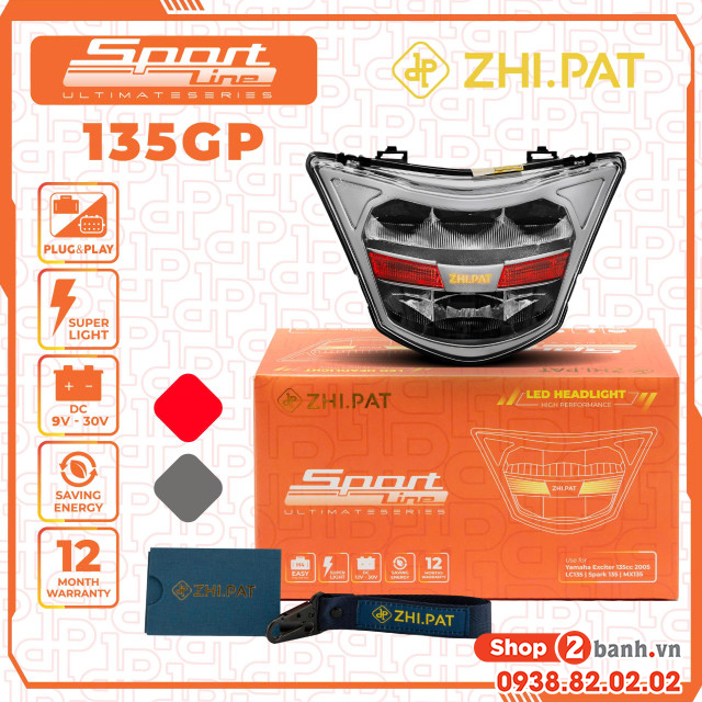 Combo đèn led 2 tầng sportline cho exciter 135 2005 - 2010 chính hãng zhipat - 3