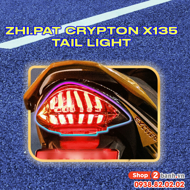 Đèn hậu crypton x135 tail cho exciter 135 2005 - 2010 chính hãng zhipat - 3