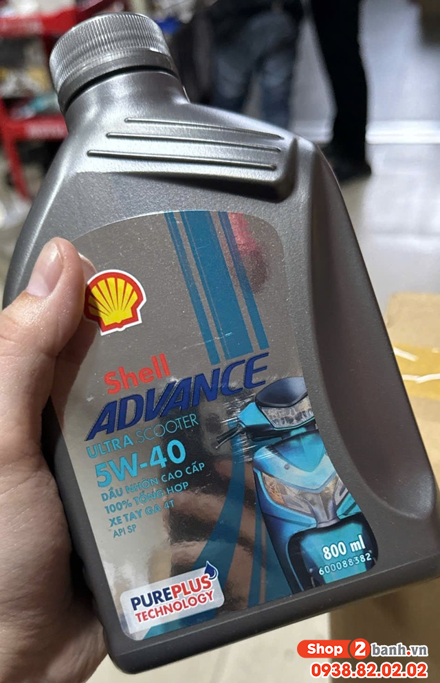 Nhớt shell advance ultra scooter 5w40 08l - 4