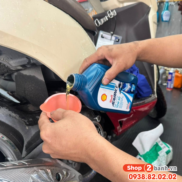Nhớt shell advance ax7 scooter 10w40 08l - 4